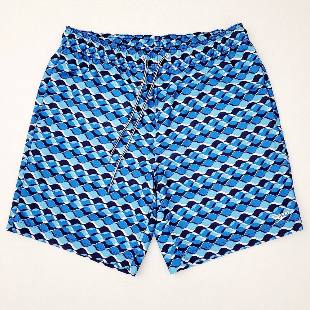 Speedo Blue Patterned Men's Swim Trunks
